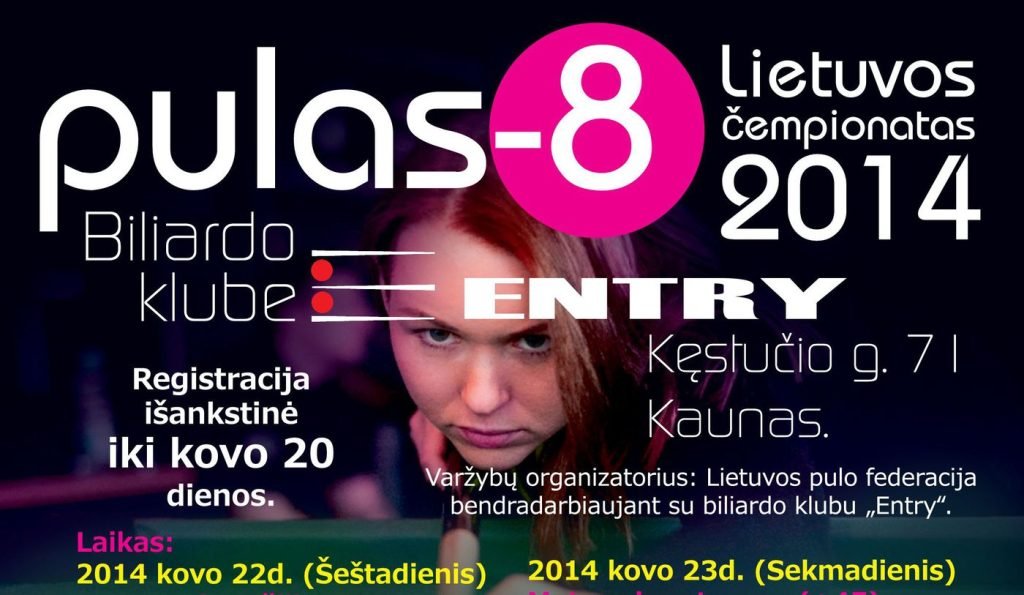 Prasidėjo registracija į Lietuvos pulas-8 čempionatą